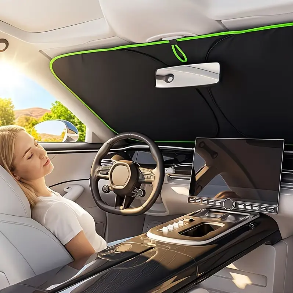 2026 New Portable Heat-Insulating Vehicle Sunshade, Upgraded Thickened Front Window Sun Shade☀️🚗
