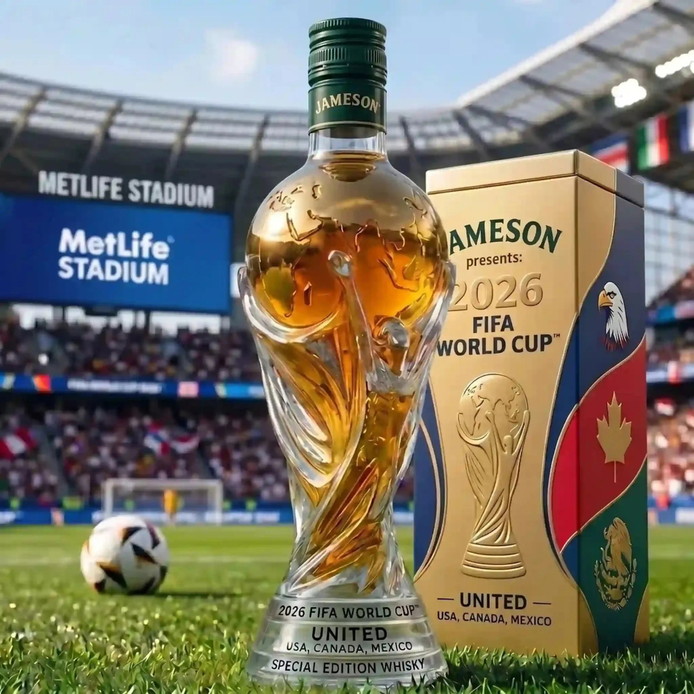 Limited Edition Championship Whisky Bottle โ Collectible Soccer-Themed Decanter
