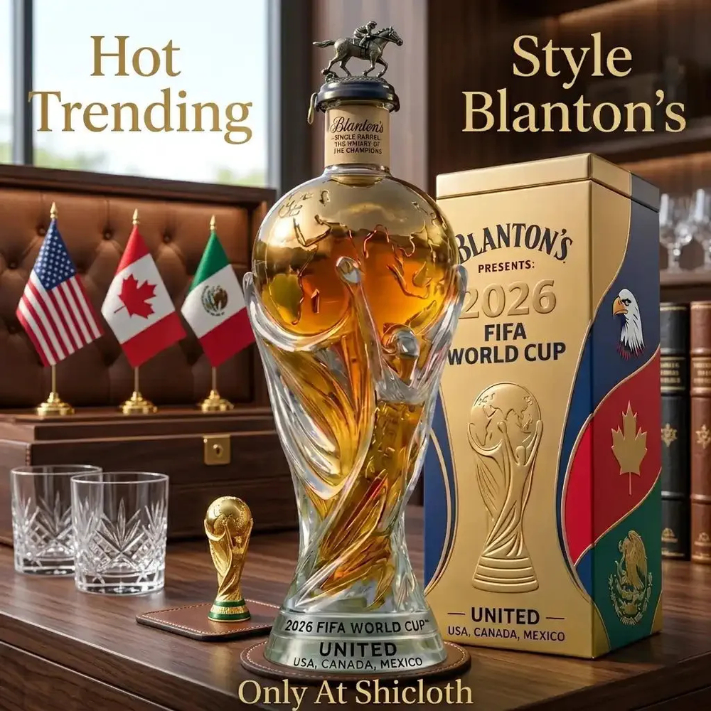 Limited Edition Championship Whisky Bottle โ Collectible Soccer-Themed Decanter